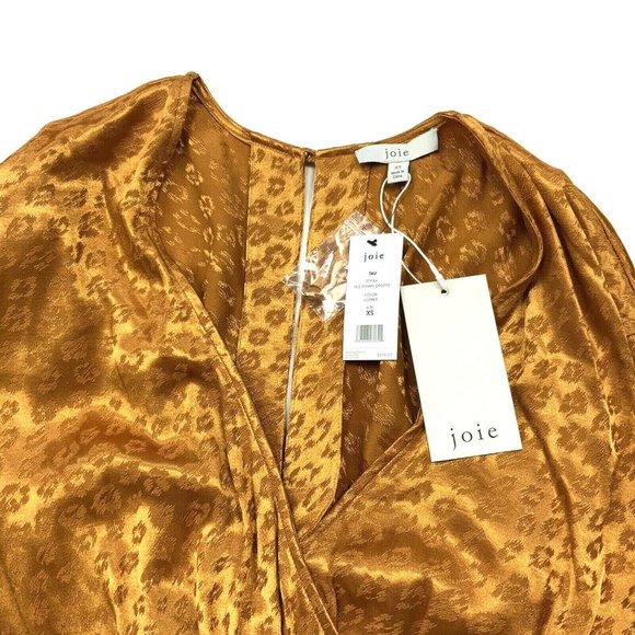 Joie Tau Jumpsuit XS Copper Belted Leopard Design - Picture 4 of 13